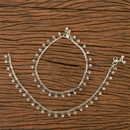 Buy Antique Delicate Payal with Rhodium plating 200212 | Kanhai Jewels