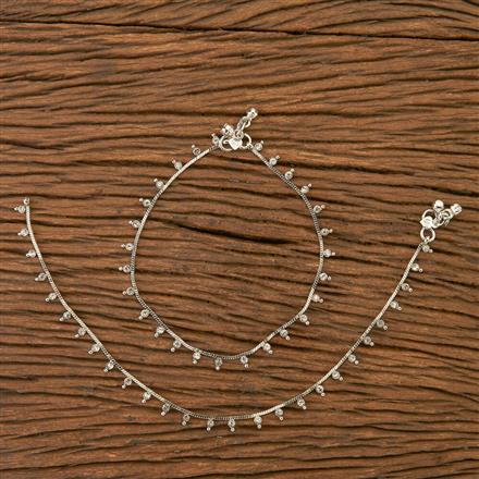 Antique Delicate Payal with Rhodium plating