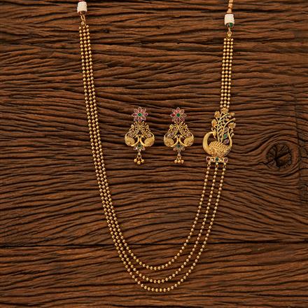 Antique Side Pendant Necklace with gold plating