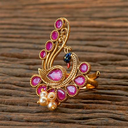 Antique Peacock Ring With Gold Plating