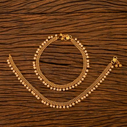 Antique Delicate Payal With Gold Plating