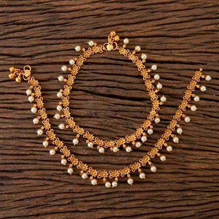 Buy Antique South Indian Payal With Matte Gold Plating 202090