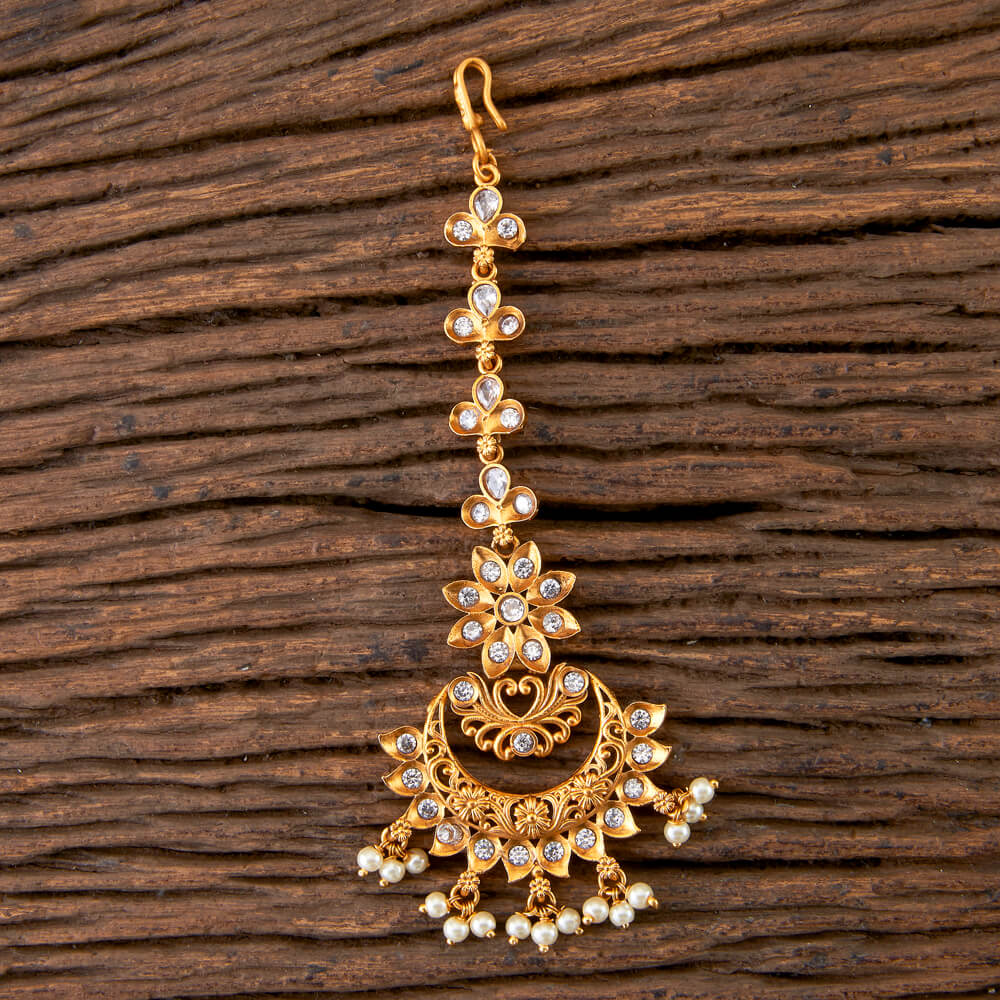Buy Antique South Indian Tikka With Matte Gold Plating 202661 | Kanhai  Jewels