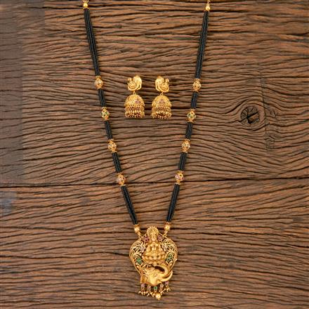 Antique Temple Mangalsutra With Matte Gold Plating