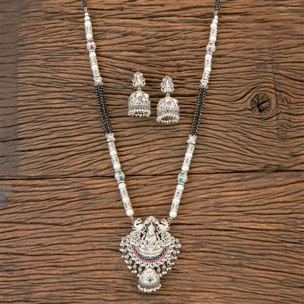 Antique South Indian Mangalsutra With Matte Rhodium Plating