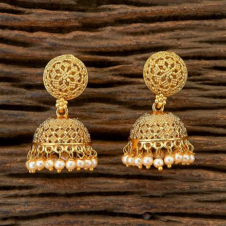 Antique Jhumkis With Gold Plating