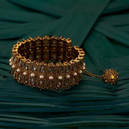 Antique Adjustable Bracelet with mehndi plating