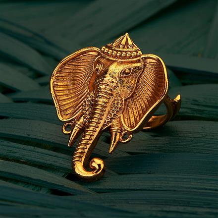 Antique Temple Ring with gold plating
