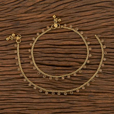 Antique Delicate Payal With Mehndi Plating