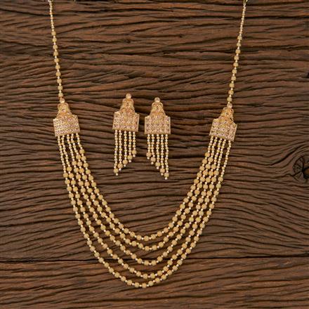 Antique Long Necklace With Gold Plating