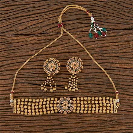 Antique Choker Necklace With Gold Plating