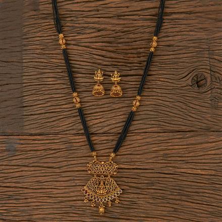Antique Temple Mangalsutra With Matte Gold Plating