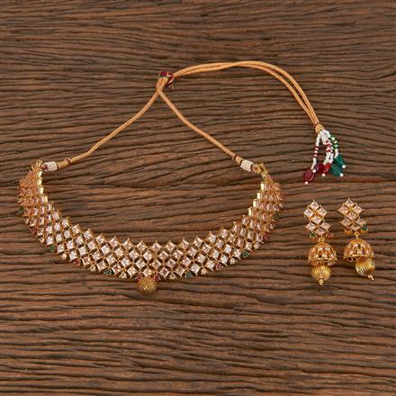 Antique Mukut Necklace With Gold Plating