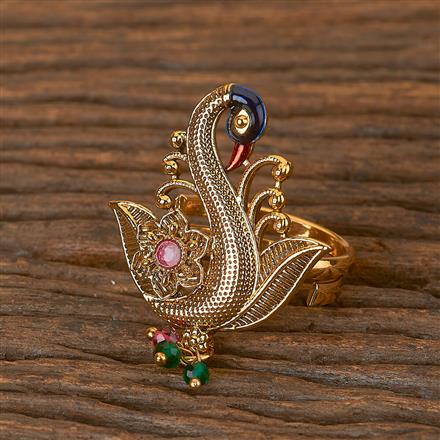 Buy Antique Peacock Ring With Gold Plating 206555 Kanhai Jewels