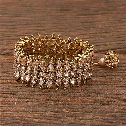 Antique Adjustable Bracelet With Mehndi Plating