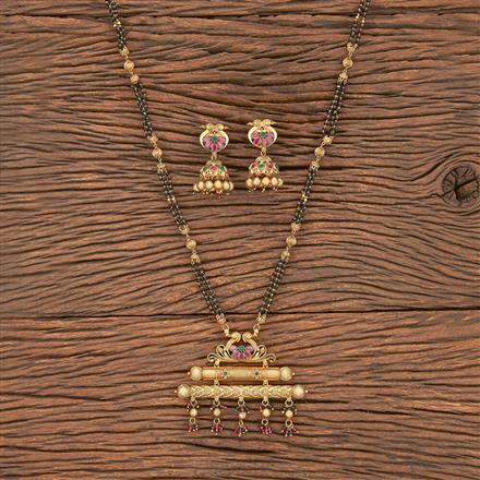 Antique Peacock Mangalsutra With Matte Gold Plating