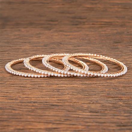 Antique Delicate Bangles With Rose Gold Plating