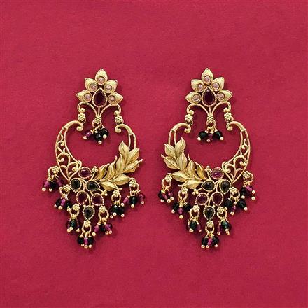 Antique Chand Earring With Gold Plating