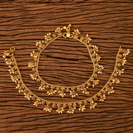 Buy Antique Delicate Payal with gold plating 20684 | Kanhai Jewels