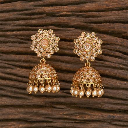 Antique Jhumkis With Gold Plating