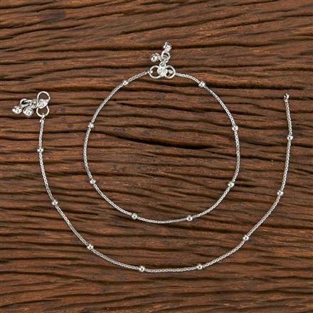 Antique Delicate Payal With Rhodium Plating