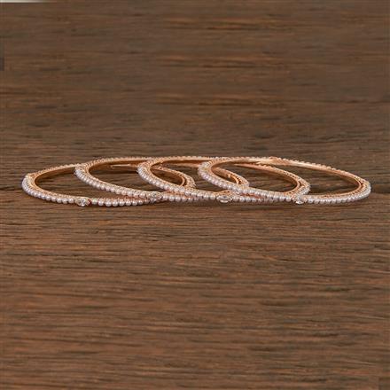 Antique Delicate Bangles With Rose Gold Plating