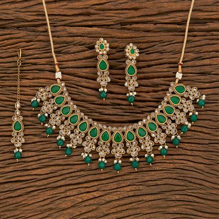 Antique Classic Necklace With Mehndi Plating
