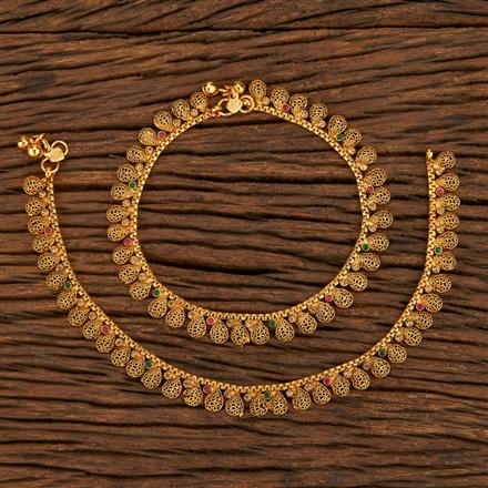 Antique Delicate Payal With Gold Plating