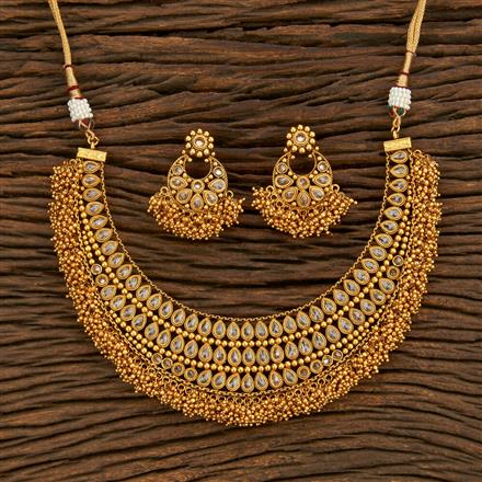 Antique Pearl Necklace With Gold Plating