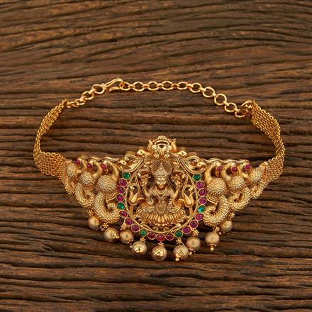 Antique Temple Baju Band With Matte Gold Plating