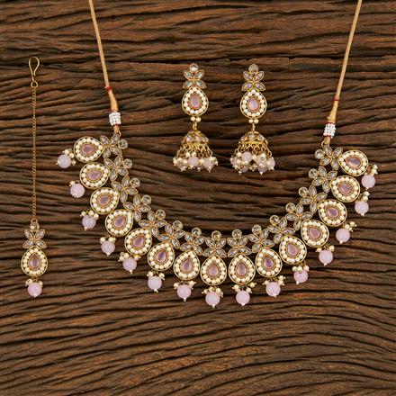 Antique Classic Necklace With Mehndi Plating