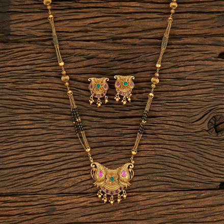 Antique South Indian Mangalsutra With Matte Gold Plating
