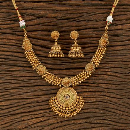 Antique Pearl Necklace With Gold Plating