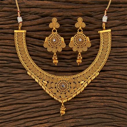 Antique Plain Necklace With Gold Plating