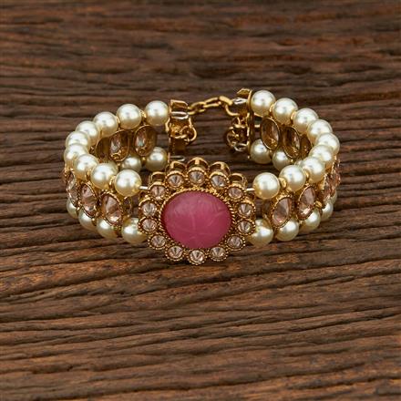 Antique Adjustable Bracelet With Mehndi Plating