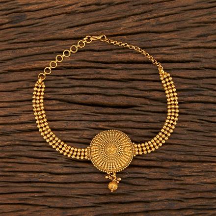 Antique Plain Baju Band With Gold Plating