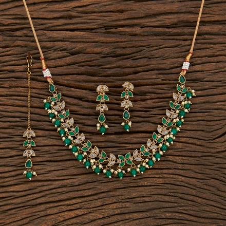 Antique Choker Necklace With Mehndi Plating