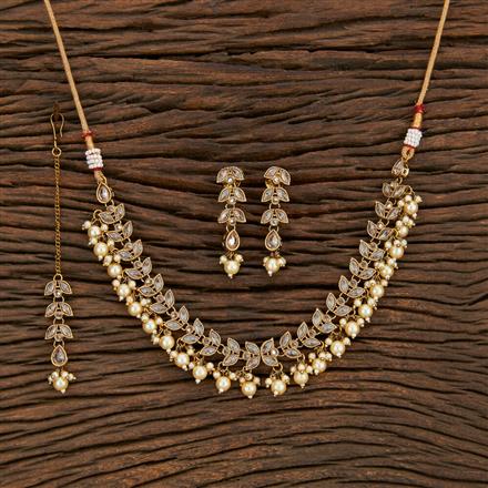 Antique Choker Necklace With Mehndi Plating