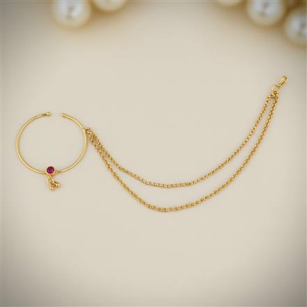 Antique Pressing Nose Ring With Mehndi Plating