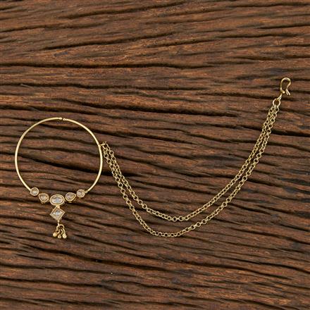 Antique Pressing Nose Ring With Mehndi Plating