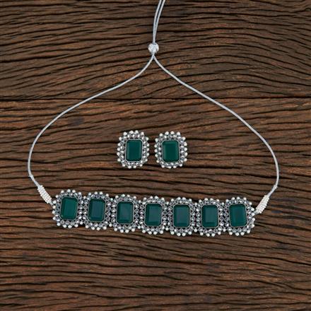 Antique Choker Necklace With Rhodium Plating