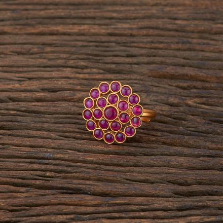 Antique Delicate Ring With Matte Gold Plating