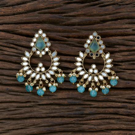 Antique Chand Earring With Mehndi Plating