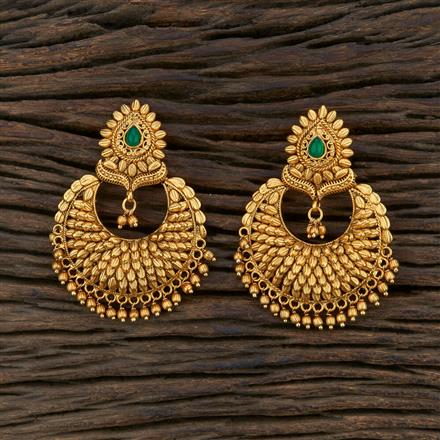 Antique Chand Earring With Matte Gold Plating