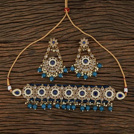 Antique Choker Necklace With Mehndi Plating