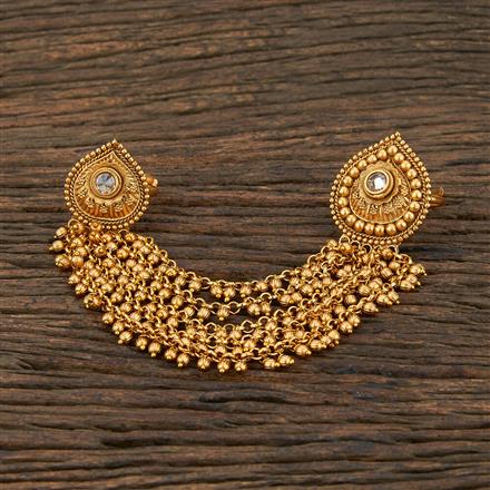 Antique Double Ring With Matte Gold Plating