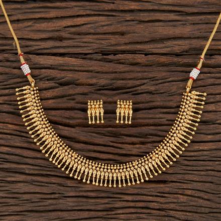 Antique Plain Necklace With Gold Plating