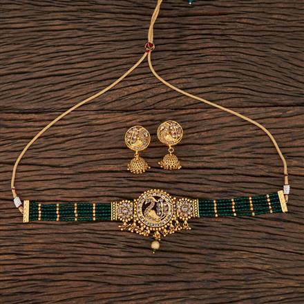 Antique Peacock Necklace With Gold Plating