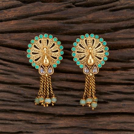 Antique Peacock Earring With Gold Plating