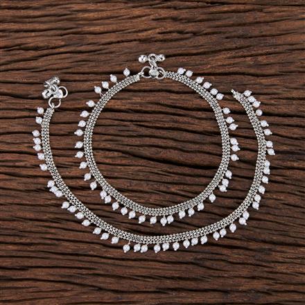 Antique Delicate Payal With Rhodium Plating